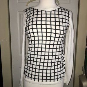 Ann Taylor Small white navy thin sweater